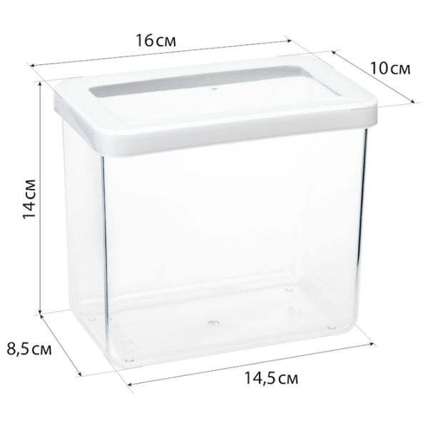 Rezervor de stocare Idea М1297 1.7 l / Polistiren / Transparent photo 3