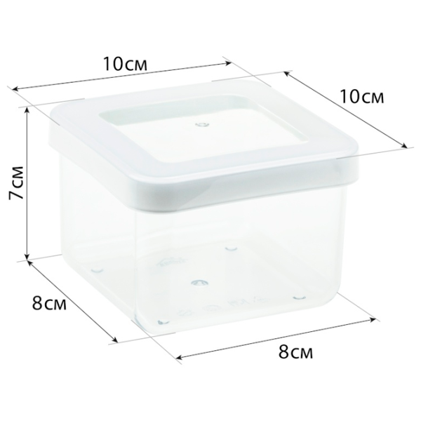 Rezervor de stocare Idea М1290 0.5 l / Plastic / Transparent photo 2