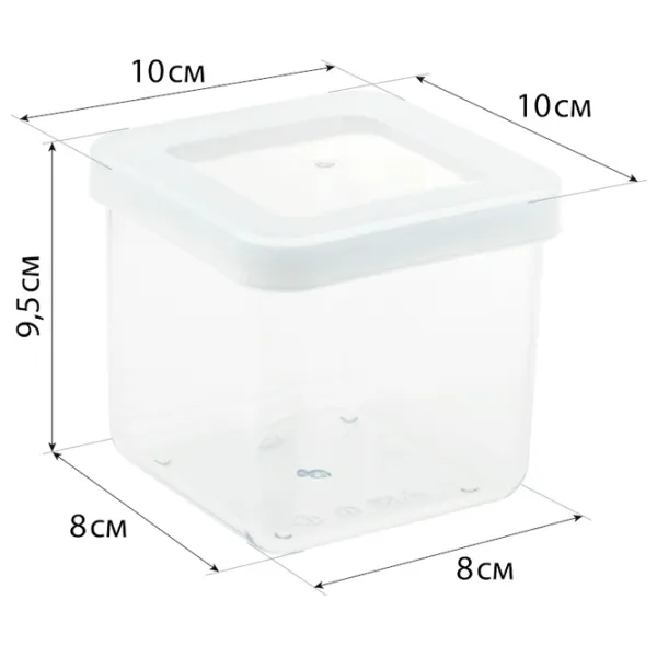 Rezervor de stocare Idea М1291 0.65 l / Plastic / Transparent photo 2