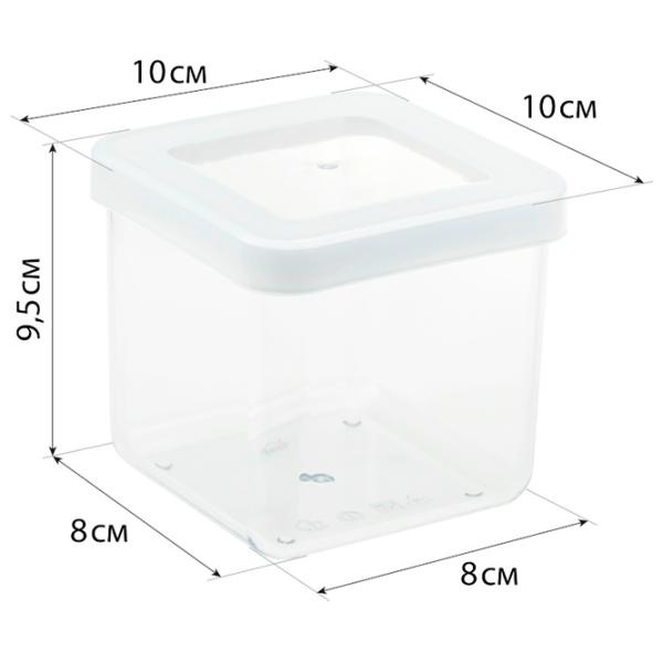 Rezervor de stocare Idea М1291 0.65 l / Plastic / Transparent photo 2