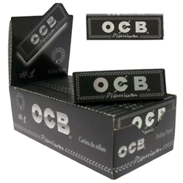 Hîrtie pentru țigări OCB BLACK SINGLE PREMIUM  70 x 37 mm / 50 photo 1