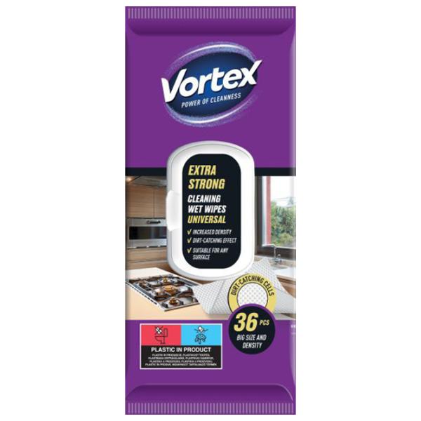 Салфетки влажные для кухни Vortex Power of Cleanness Количество в наборе - 36  photo 1