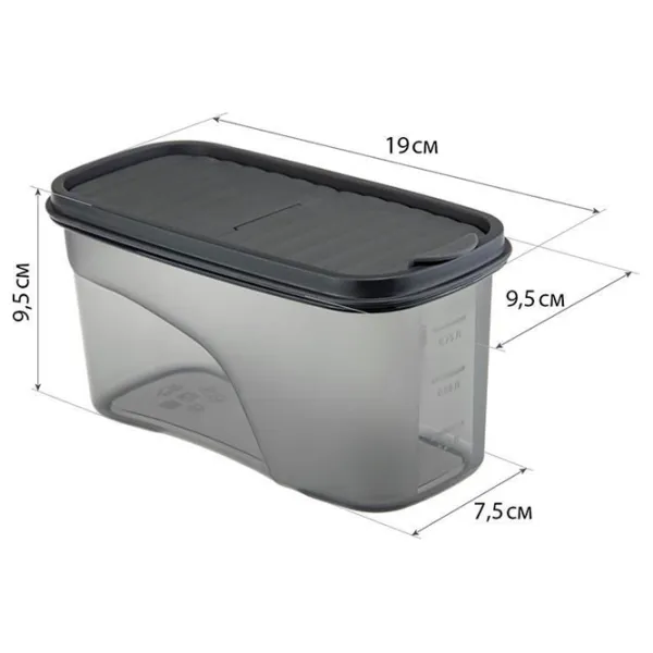 Container Idea М1254 1 l / Plastic / Black photo 2