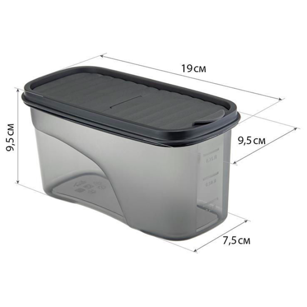Container Idea М1254 1 l / Plastic / Black photo 2