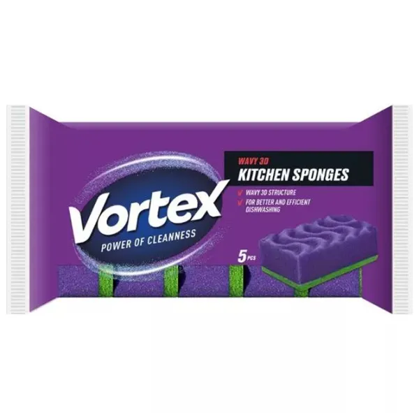 Губка Vortex Power of Cleanness Количество в наборе - 5 photo 1