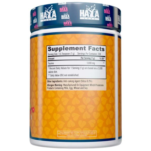 Аминокислоты Haya Labs Taurine (853809007752) 200 г  photo 2 Аминокислоты Haya Labs Taurine (853809007752) 200 г  photo 2