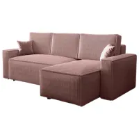 Угловой диван Space Meble Ambro L Poso 27 (5741997) Вельвет / Розовый