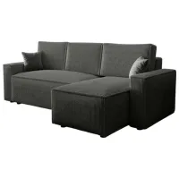 Угловой диван Space Meble Ambro L Poso 60 (5742010) Вельвет / Тёмно-серый