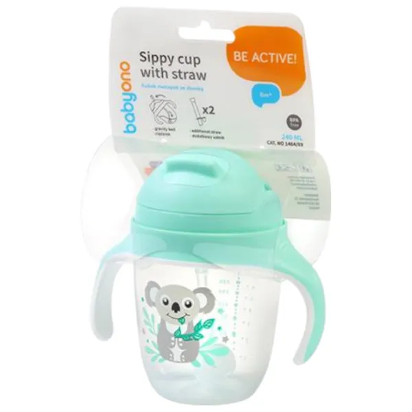 Кружка BabyOno 1464/03 Унисекс / 0+ / Мятный photo 2 Кружка BabyOno 1464/03 Унисекс / 0+ / Мятный photo 2