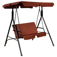 Садовые качели Costway OP70493CF (5571150) Коричневый / 180 кг
