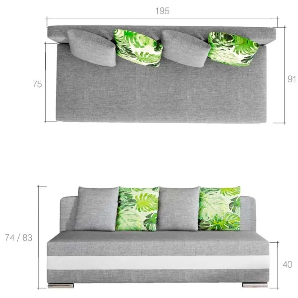 Canapea Eltap Calia Sawana 14/Soft 17/Zigzag 60 (5465336) Stofă / Black photo 2 Canapea Eltap Calia Sawana 14/Soft 17/Zigzag 60 (5465336) Stofă / Black photo 2