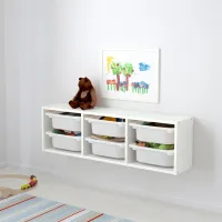 Стеллаж с контейнерами Ikea Trofast 6 30 x 99 x 21см cm / ЛДСП / White photo 2