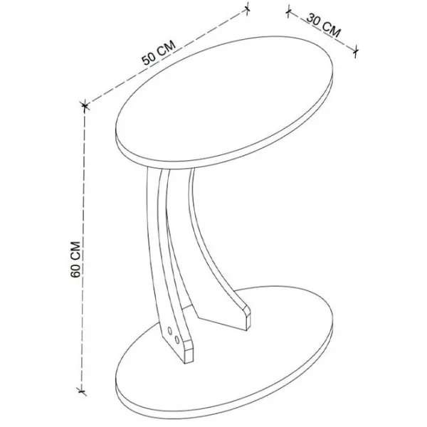 Журнальный столик Fabulous Ellipse 5753030 Антрацит photo 4