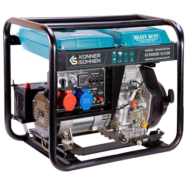 Generator de curent Könner & Söhnen KS 9100HDE-1/3 ATSR 230 / 400 V Motorină / 6 kW photo 2