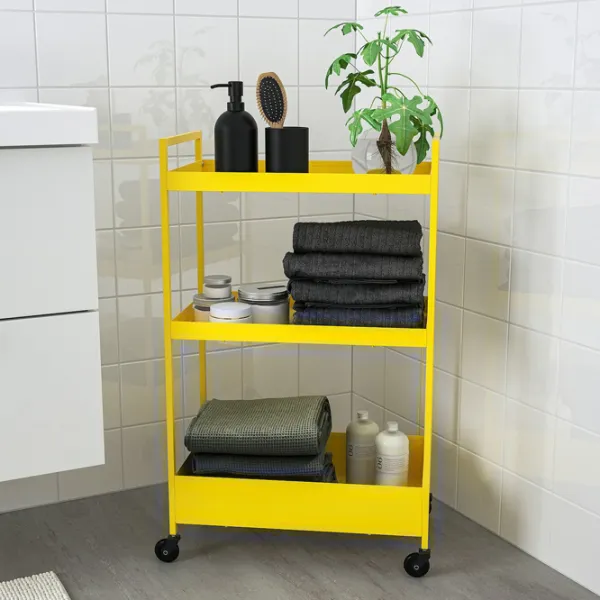 Стеллаж Ikea Nissafors 83 x 50.5 x 30см cm / Металл / Жёлтый photo 2