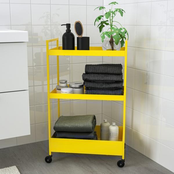 Стеллаж Ikea Nissafors 83 x 50.5 x 30см cm / Металл / Жёлтый photo 2