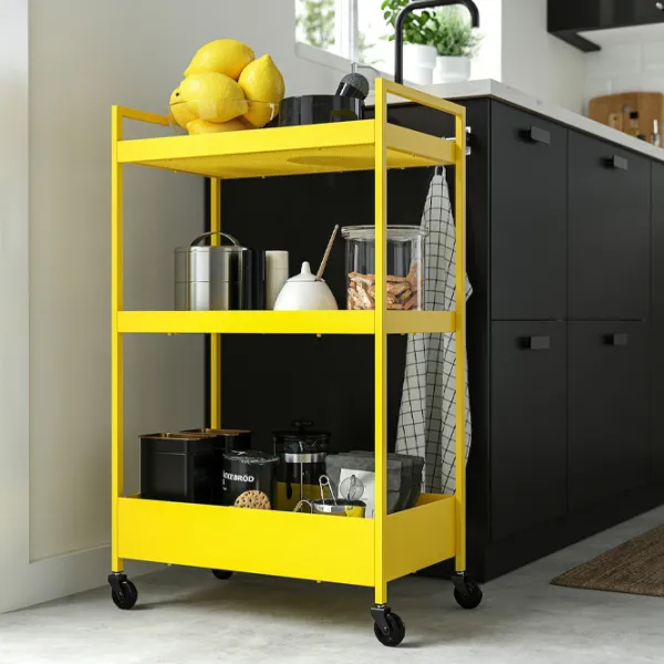 Стеллаж Ikea Nissafors 83 x 50.5 x 30см cm / Металл / Жёлтый photo 3