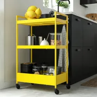 Стеллаж Ikea Nissafors 83 x 50.5 x 30см cm / Металл / Жёлтый photo 3