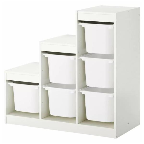 Стеллаж с контейнерами Ikea Trofast 94 x 99 x 44см cm / ЛДСП / White photo 1