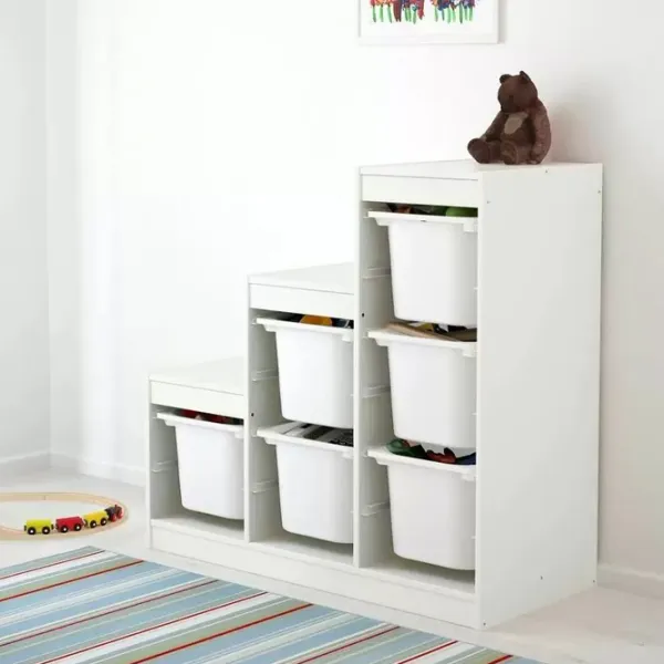 Стеллаж с контейнерами Ikea Trofast 94 x 99 x 44см cm / ЛДСП / White photo 2
