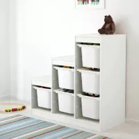 Etajeră cu containere Ikea Trofast 94 x 99 x 44 cm / PAL / White photo 2