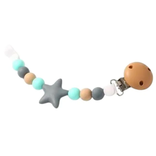 Clip pentru suzetă Universal BabyOno Natural Nursing 0719/01 Unisex / 0 luni - / Latex, silicon / Multicolor photo 1