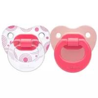 Suzetă cu tetina ortodontică WeeBaby № 1 Pentru fetițe / - 36 luni / Silicon / Pink