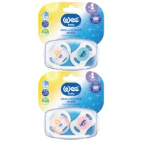 Suzetă cu tetina ortodontică WeeBaby Double Day and Night № 1 Unisex / 0 luni - 6 luni / Silicon / Multicolor