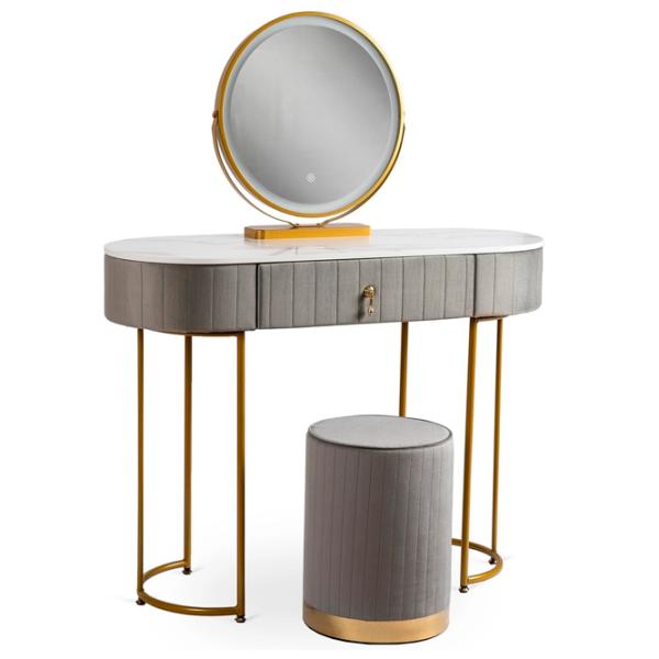 Masă de toaletă Mebel Elite Ashley Metal / Gold photo 1