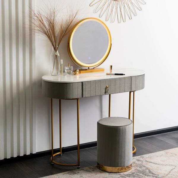 Masă de toaletă Mebel Elite Ashley Metal / Gold photo 2