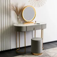 Туалетный столик Mebel Elite Ashley Металл / Золото photo 2