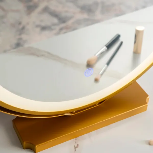 Masă de toaletă Mebel Elite Ashley Metal / Gold photo 4