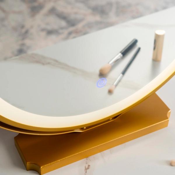 Masă de toaletă Mebel Elite Ashley Metal / Gold photo 4