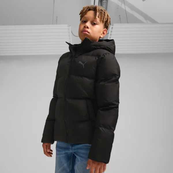 Ветровка для мальчиков Puma Poly Hooded Puffer 140 / Осень - Зима photo 2