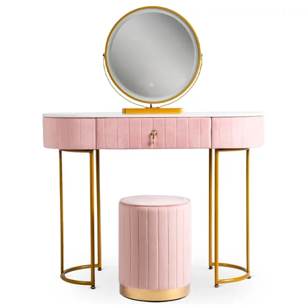Masă de toaletă Mebel Elite Ashley Metal / Gold photo 2
