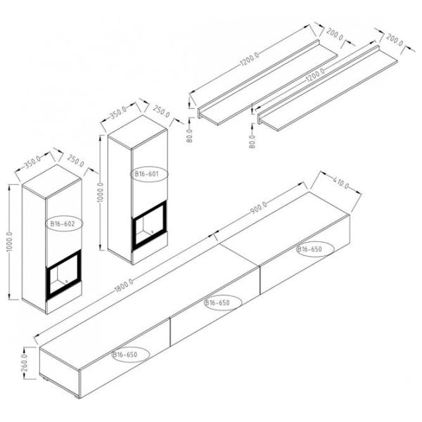Living Helvetia Baros №10 Modulară / White photo 2