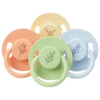 Suzetă cu tetina rotundă WeeBaby № 2 Unisex / 6 luni - 18 luni / Latex / Multicolor