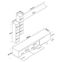 Living Mirage Meble D1/M16 Modulară / Wallnut photo 2