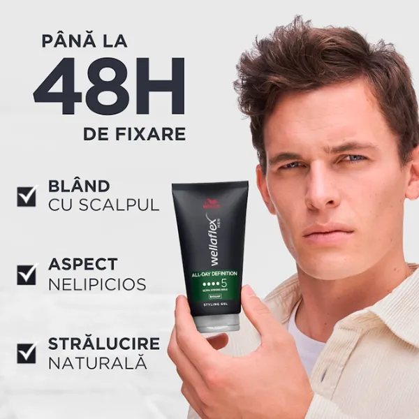 Gel pentru păr Wellaflex All-Day Definition 150 ml photo 2 Gel pentru păr Wellaflex All-Day Definition 150 ml photo 2