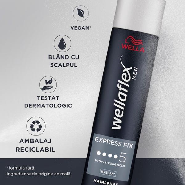 Spray pentru păr Wellaflex Express Fix 250 ml photo 3 Spray pentru păr Wellaflex Express Fix 250 ml photo 3