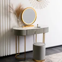 Masă de toaletă Mebel Elite Sandy Metal / Gold photo 2