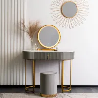 Masă de toaletă Mebel Elite Sandy Metal / Gold photo 3
