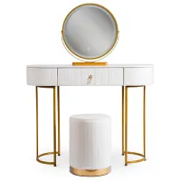 Masă de toaletă Mebel Elite Sandy Metal / Gold