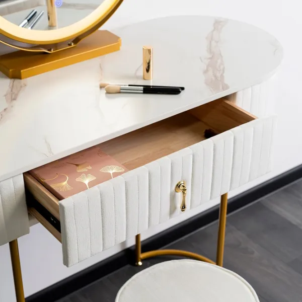 Masă de toaletă Mebel Elite Sandy Metal / Gold photo 4