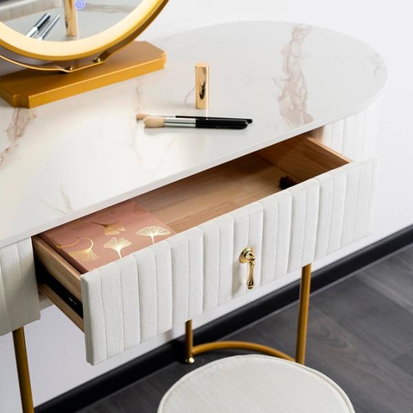 Masă de toaletă Mebel Elite Sandy Metal / Gold photo 4