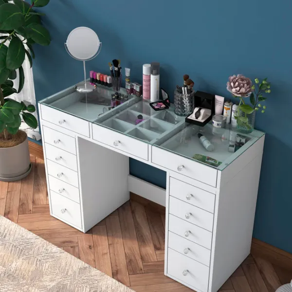 Туалетный столик Mirage Meble BJ105 ДСП меламин / White photo 6