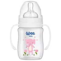 Biberon WeeBaby Safari Pentru fetițe / 250 ml / Transparent