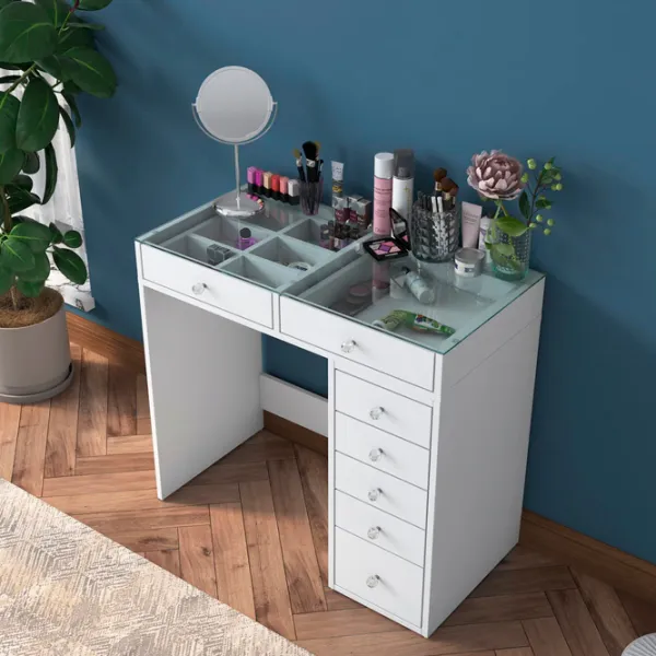 Туалетный столик Mirage Meble BJ107 ДСП меламин / White photo 7