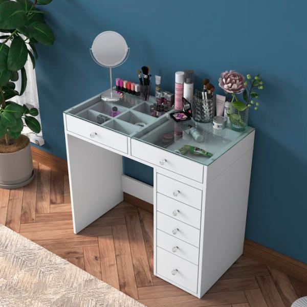 Туалетный столик Mirage Meble BJ107 ДСП меламин / White photo 7