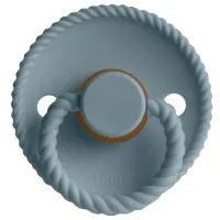 Suzetă cu tetina rotundă Frigg Rope Unisex / 6 luni - 18 luni / Latex / Blue